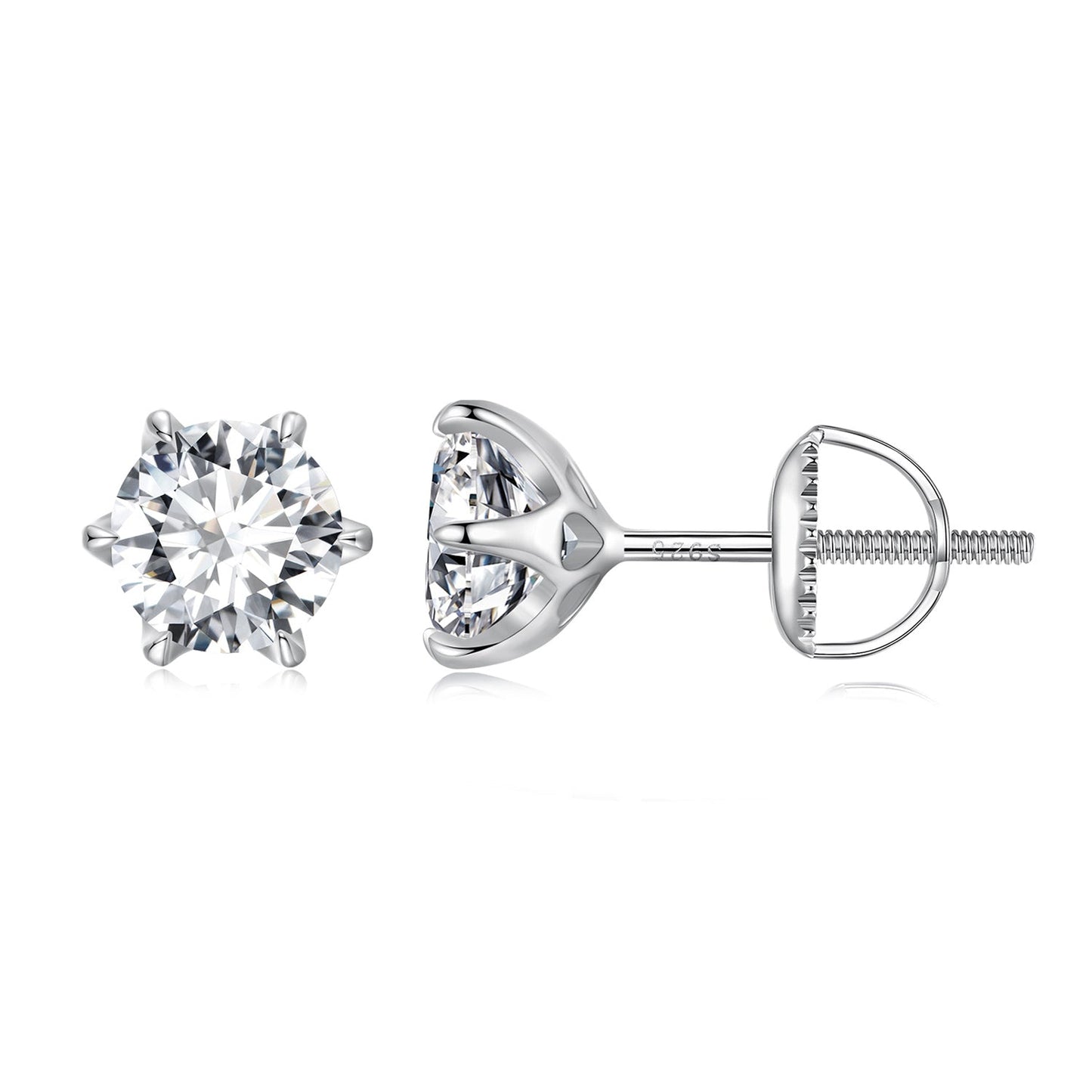 S925 Sterling Silver 2.00 Carat Moissanite Earrings for Women