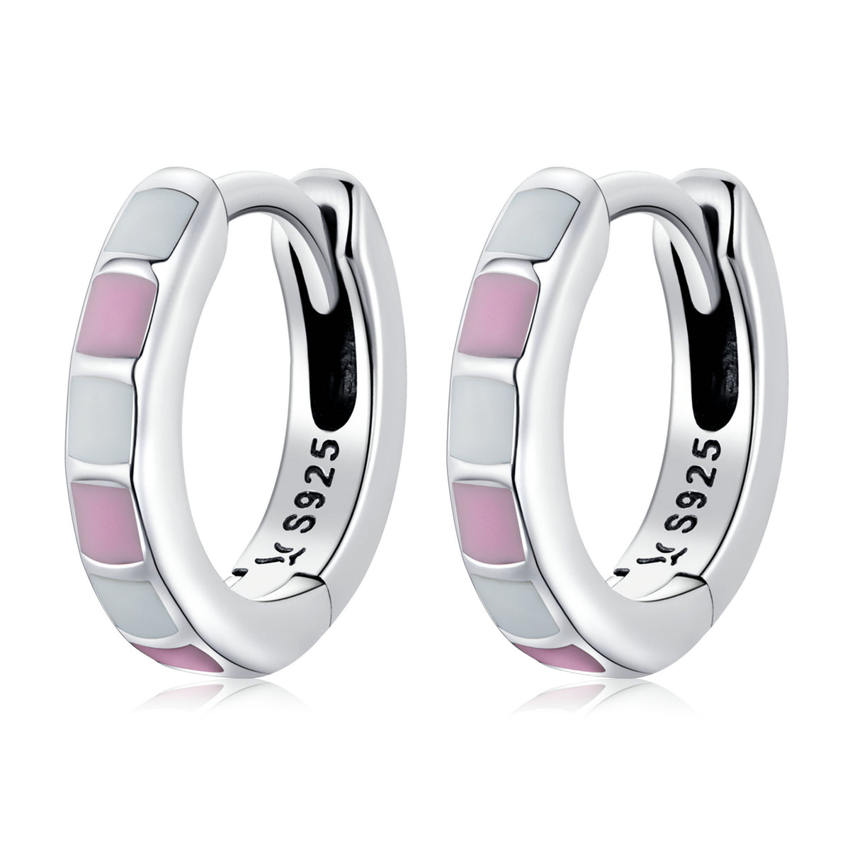 S925 Sterling Silver Enamel Oxidized Earrings