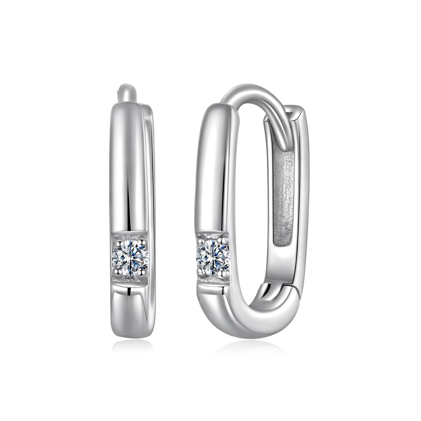 925 Sterling Silver Moissanite 0.16 ct Stud Earrings for Women