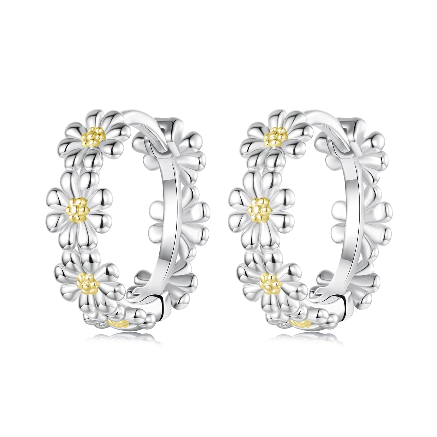 925 Sterling Silver Plated White Gold Earrings for Women