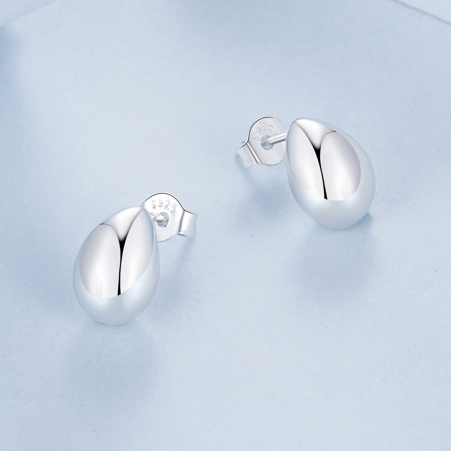 925 Sterling Silver Earrings 10x7mm with Oxidized Silver for Women