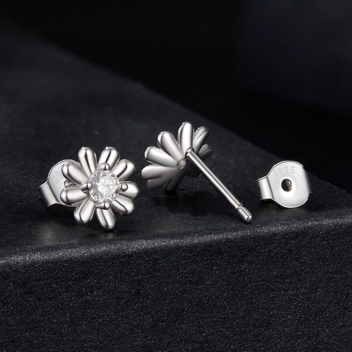 925 Sterling Silver Moissanite 0.3cm Earrings for Women