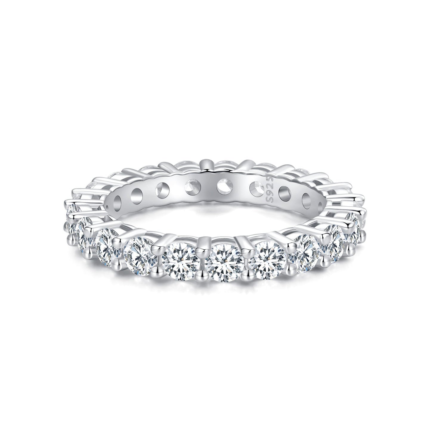 925 Sterling Silver Moissanite 0.1ct Ring Size 6 for Women