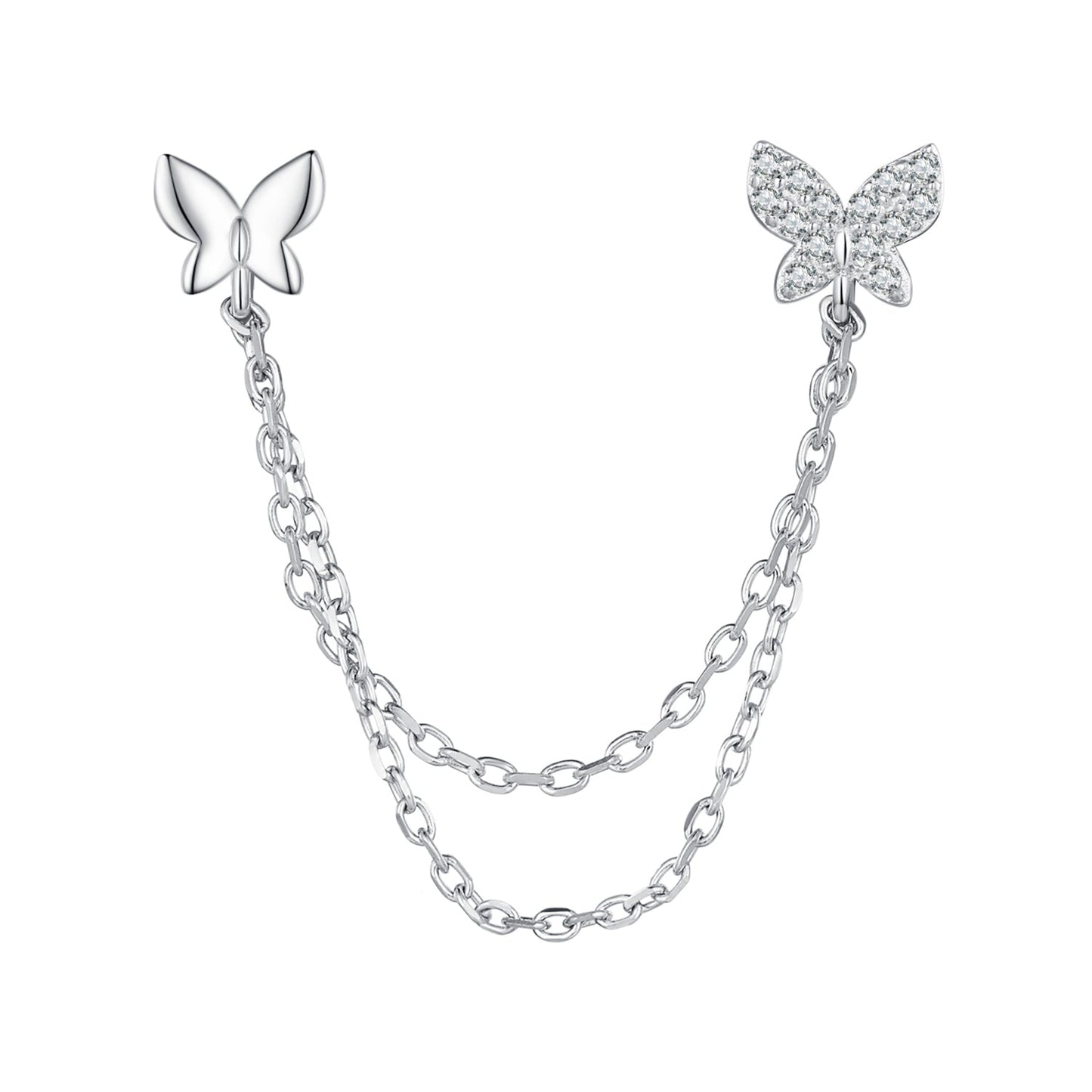 S925 Sterling Silver 40mm Pavé CZ Earrings