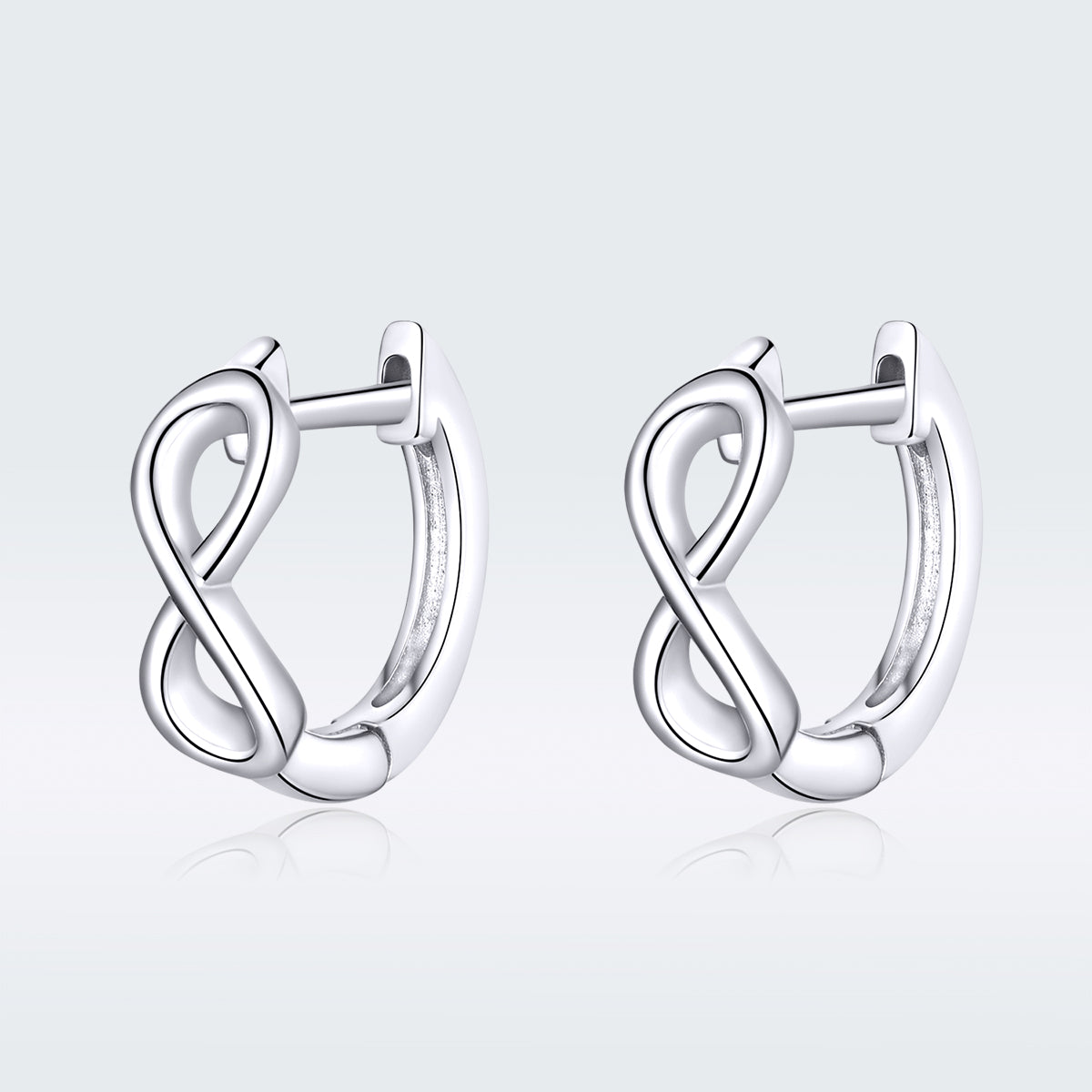 925 Sterling Silver Earrings - 1.2*0.4cm, Platinum Plated for Women