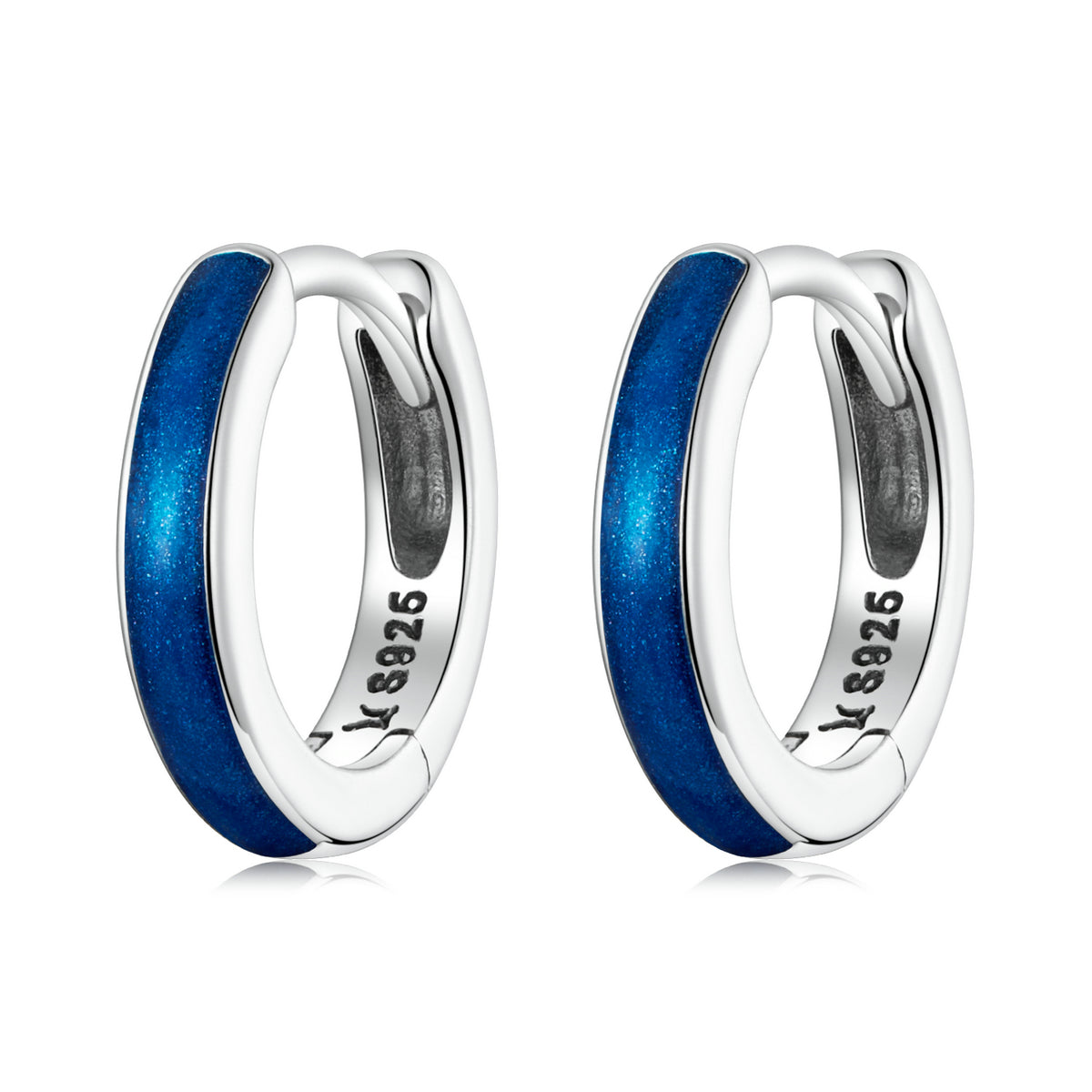 S925 Oxidized Silver Enamel Earrings