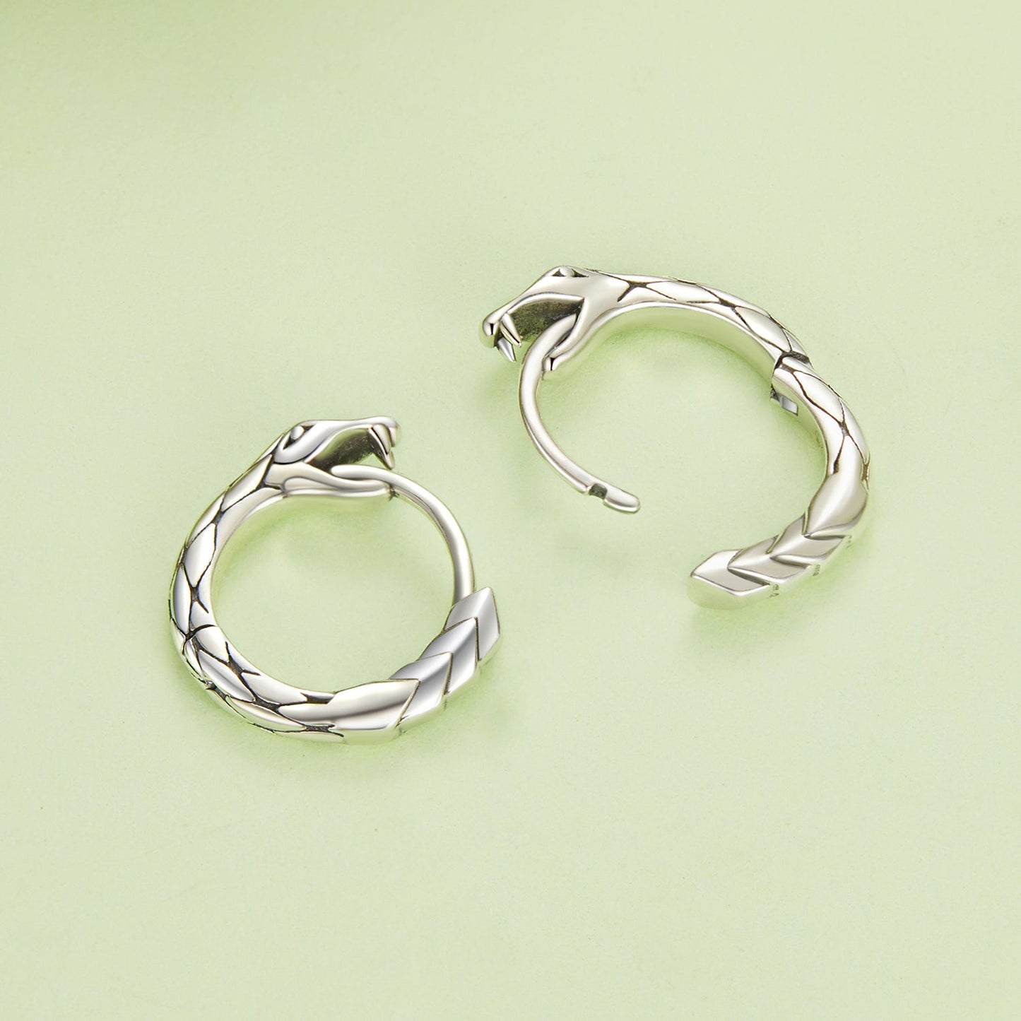 925 Sterling Silver Earrings for Women, Oxidized Silver, 1.4x0.35 cm