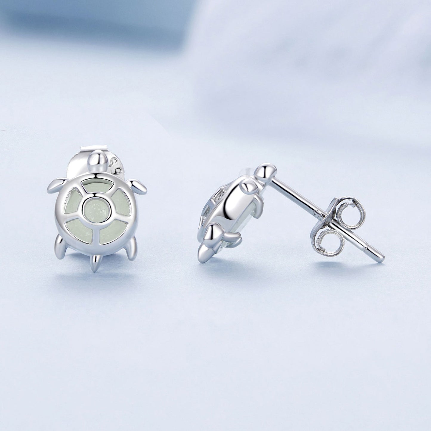 925 Sterling Silver Luminous Stone Earrings
