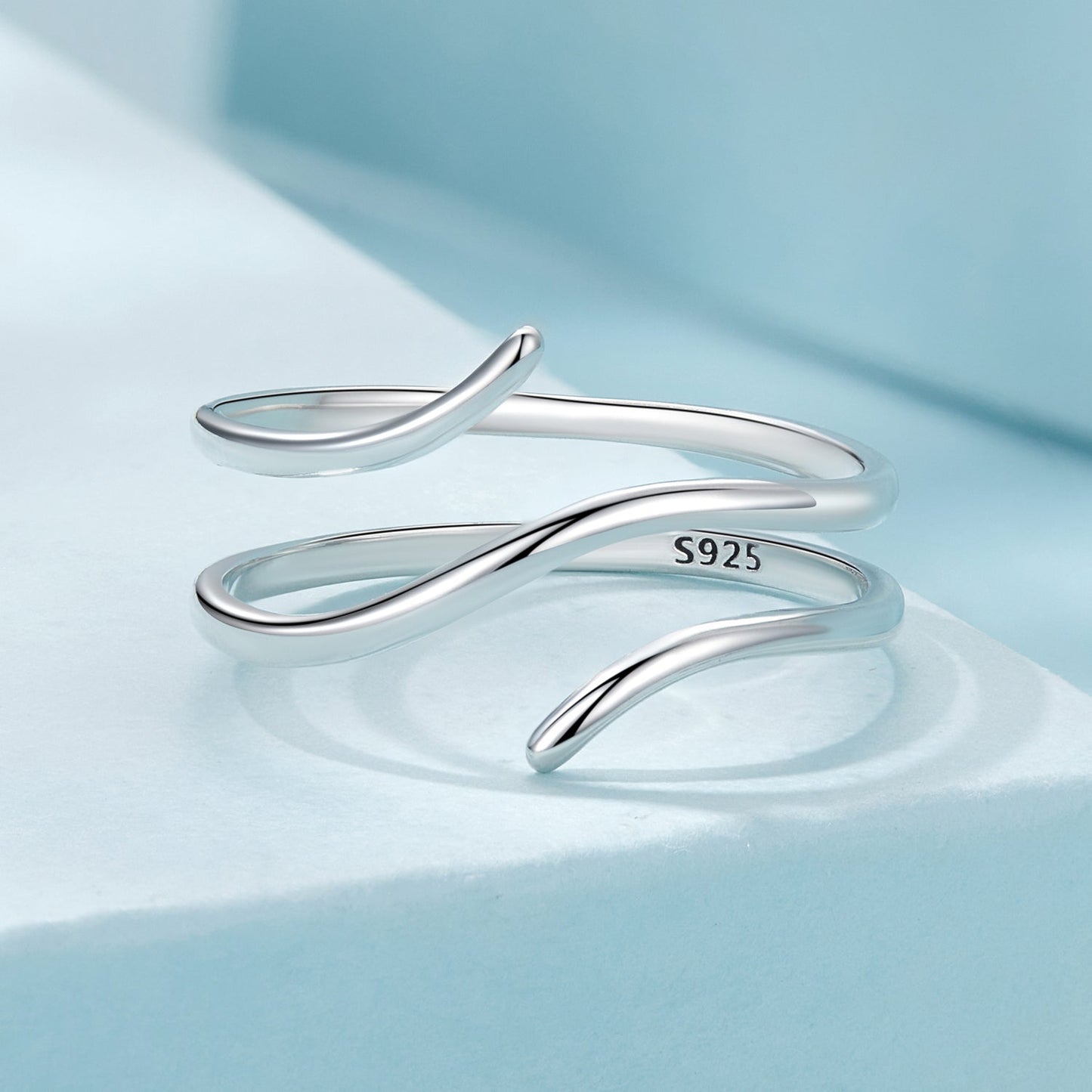 925 Sterling Silver Oxidized Silver Adjustable Ring for Men