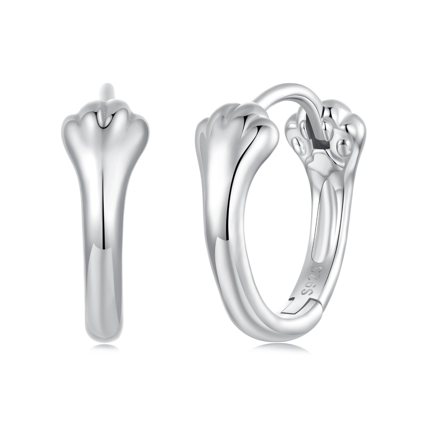 925 Sterling Silver Plated White Gold Earrings for Women