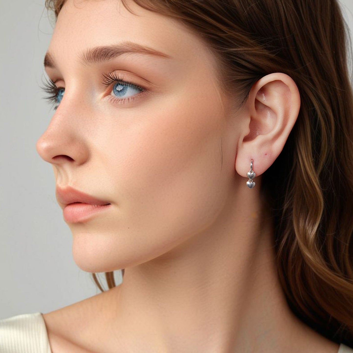 925 Sterling Silver Earrings 1.8*0.5cm for Women