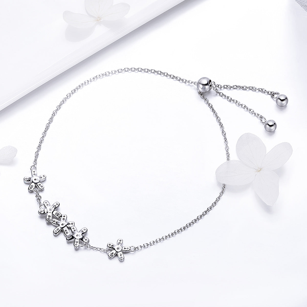 925 Sterling Silver Bracelet 22cm for Women