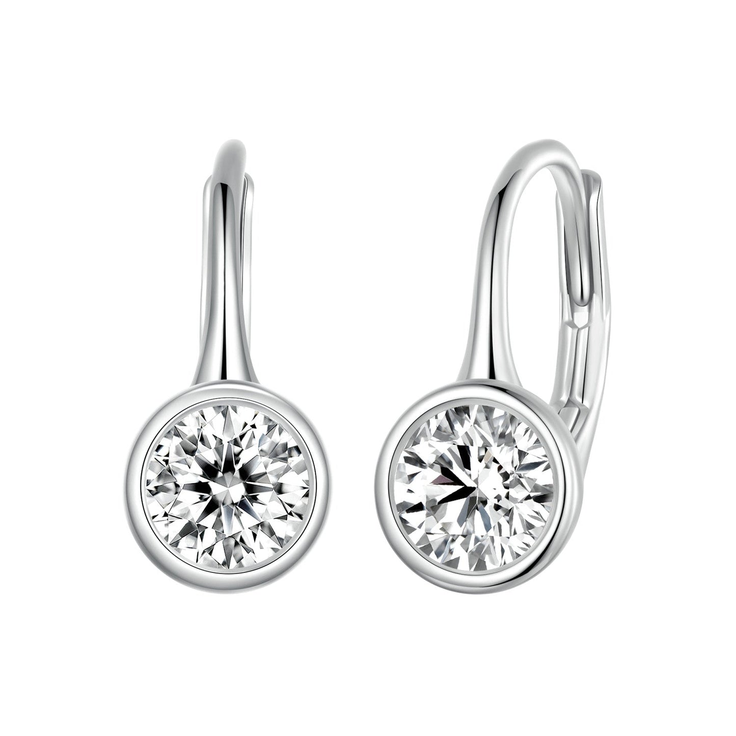 925 Sterling Silver 0.50 Carat Moissanite Earrings for Women