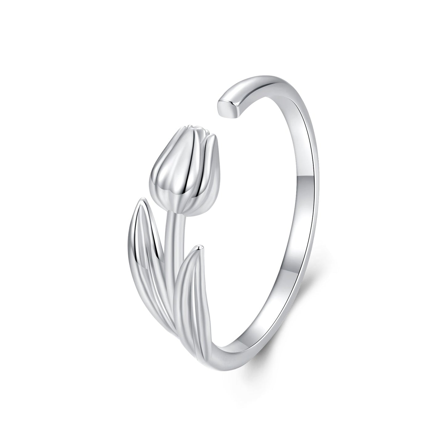 925 Sterling Silver Plated White Gold 0.18cm Rings for Women