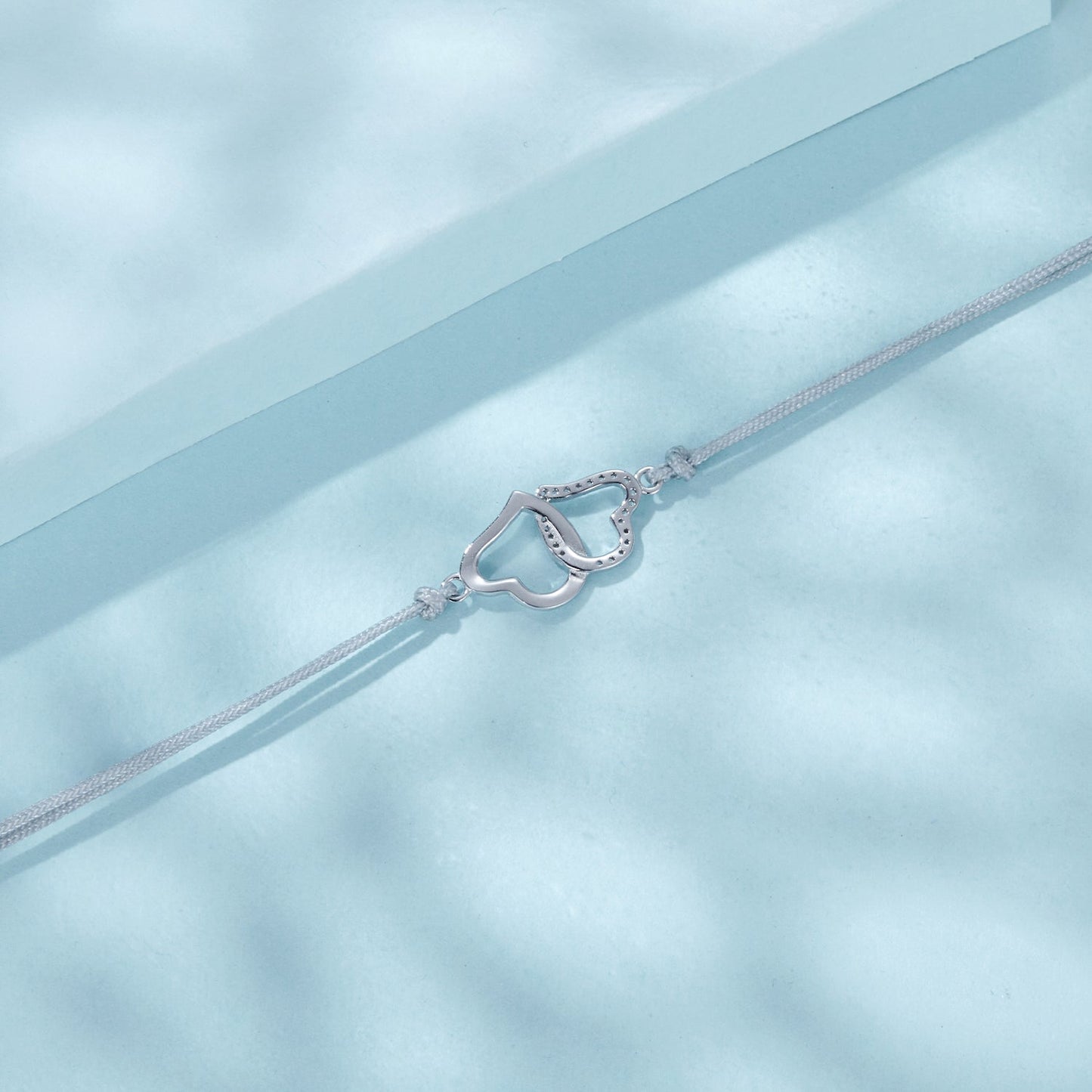 925 Sterling Silver Bracelet with Pavé Setting CZ, 170+50mm Length, White Gold Plated for Women