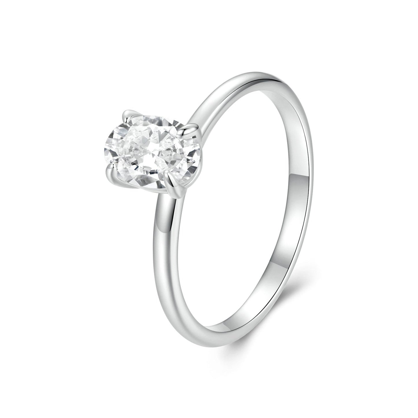 925 Sterling Silver Moissanite 1ct Ring Size 8