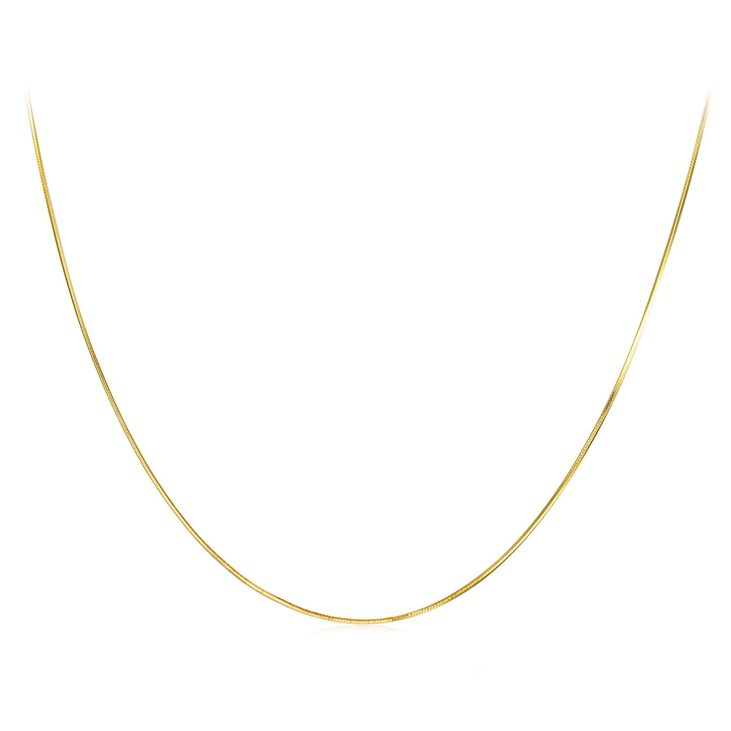 925 Sterling Silver + Plated White Gold 40cm Necklace