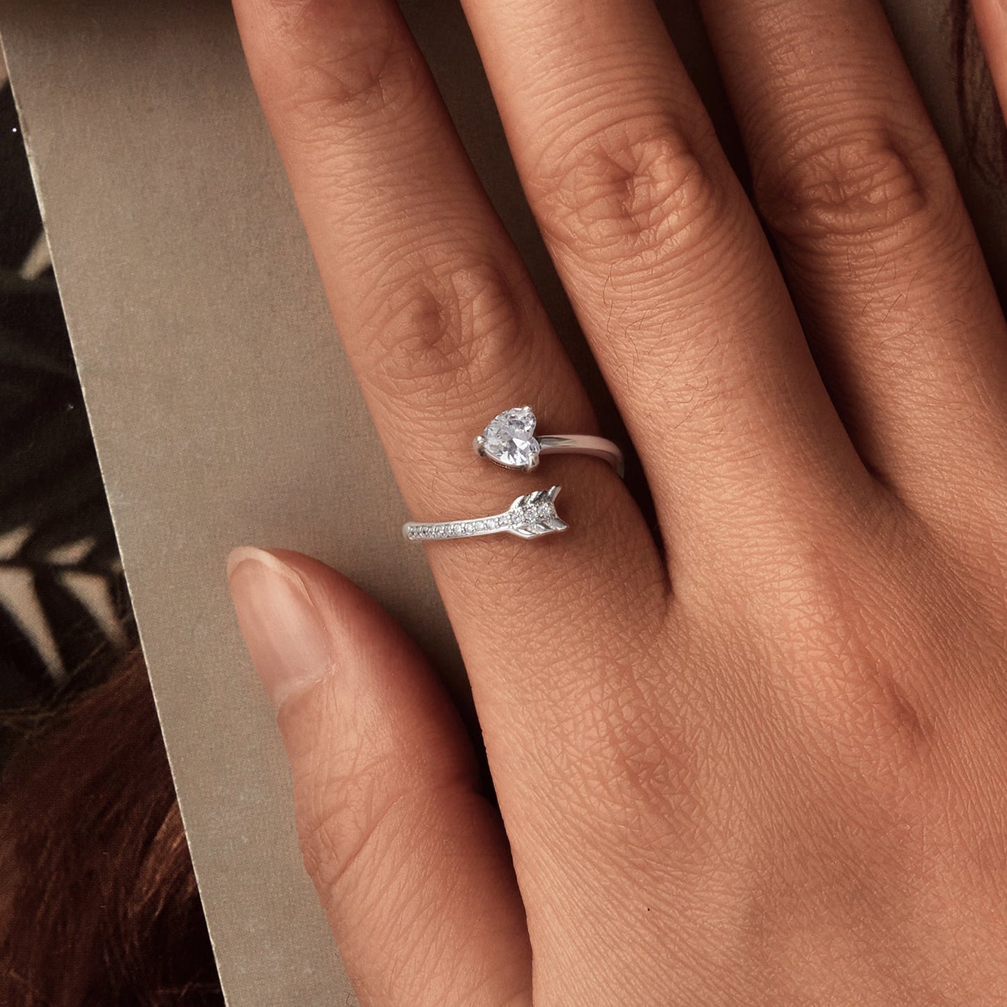 925 Sterling Silver Oxidized Pavé Setting CZ Ring