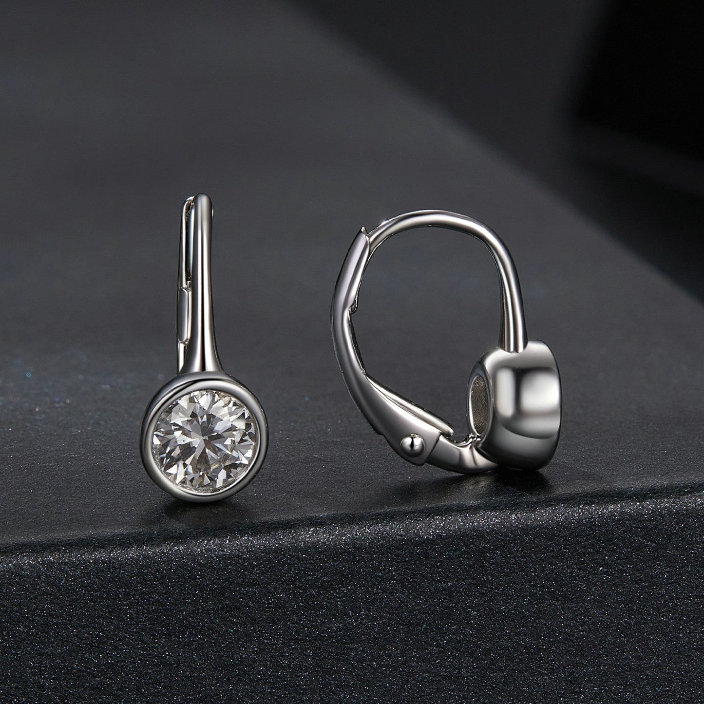 925 Sterling Silver 0.50 Carat Moissanite Earrings for Women