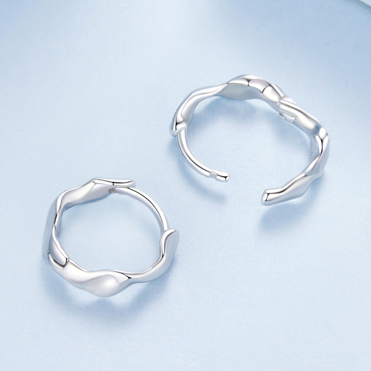 925 Sterling Silver White Gold Plated Earrings