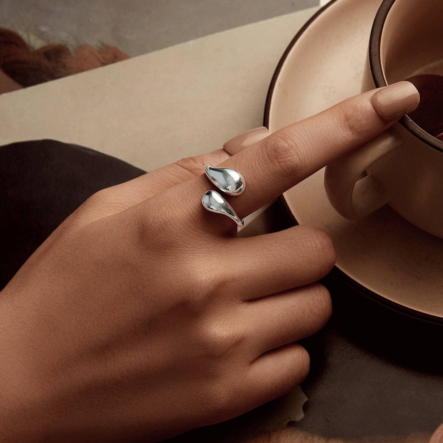 925 Sterling Silver Plated Gold Ring for Women