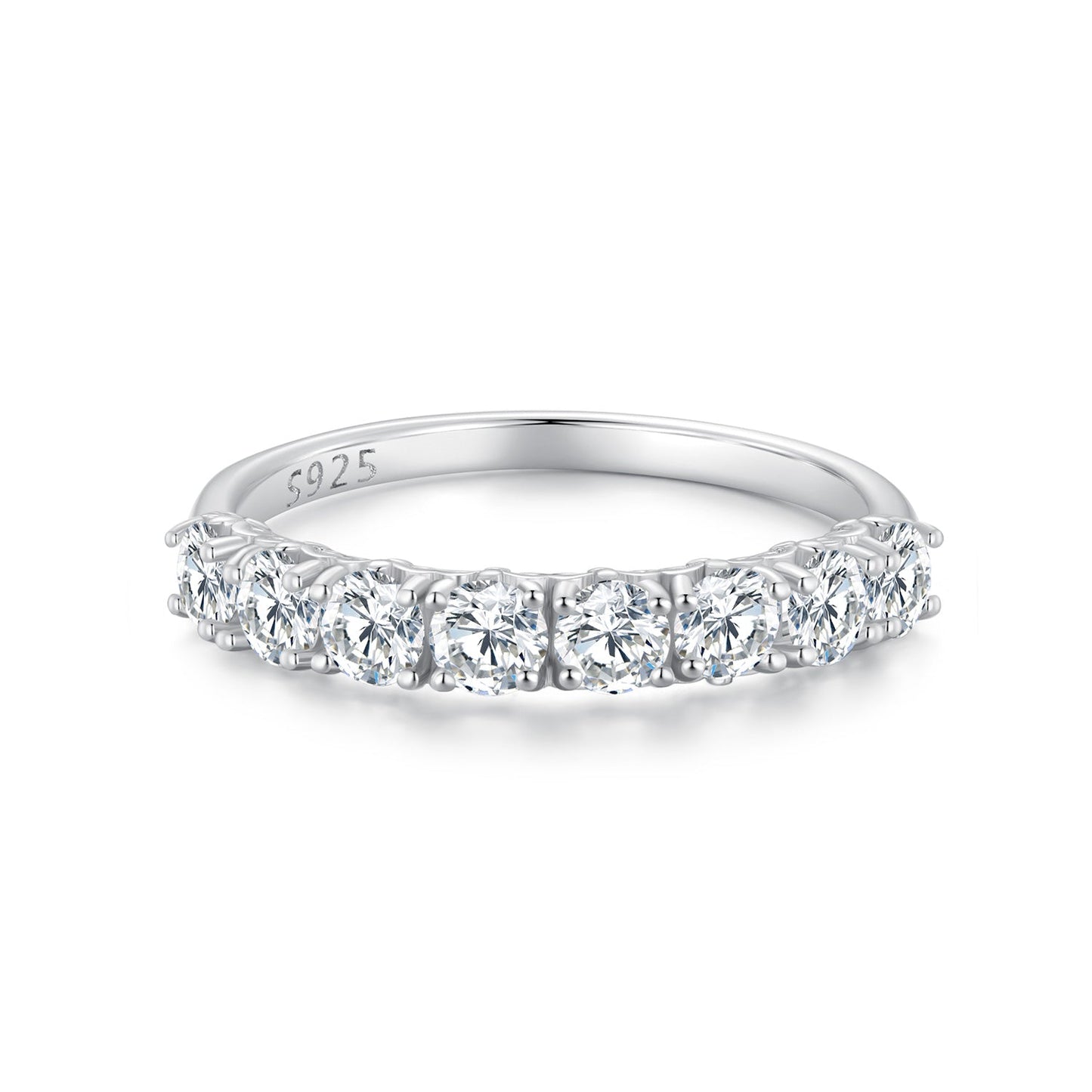 925 Sterling Silver Plated Moissanite Ring Size 5 for Women