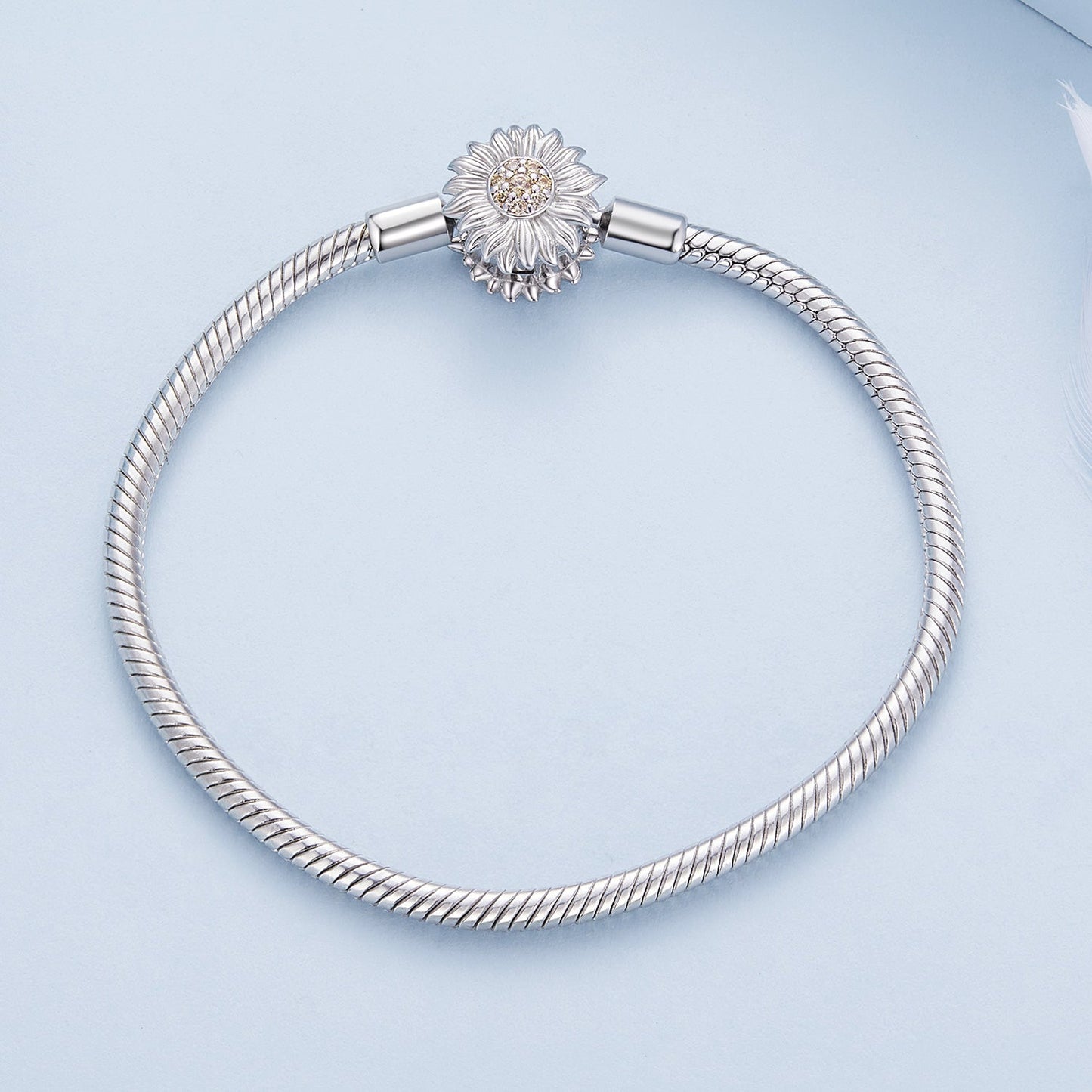 925 Sterling Silver Pavé Setting CZ Bracelet for Women - 17.0 Size, 170mm Length, 3mm Chain Thickness