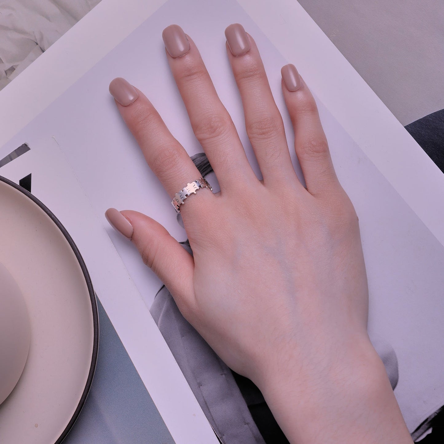 925 Sterling Silver Oxidized 6mm Ring