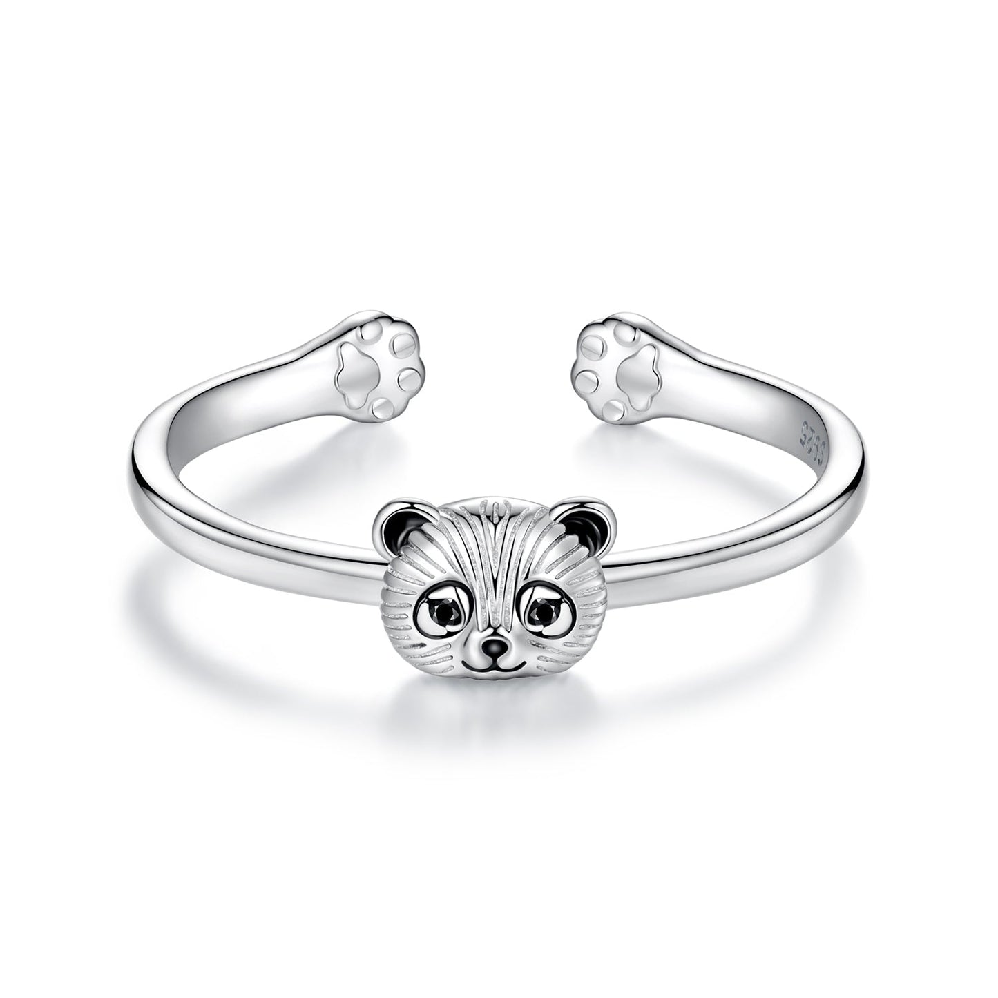 925 Sterling Silver White Gold Plated Enamel Ring for Women