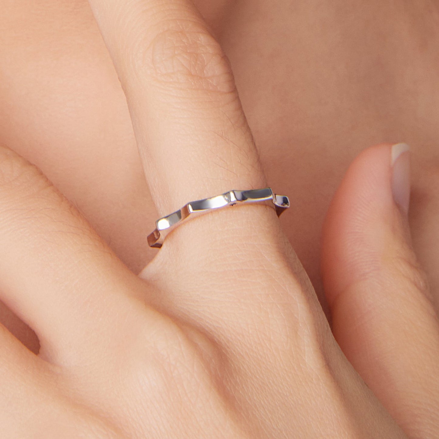 925 Sterling Silver Pavé Set CZ Ring Size 6.0