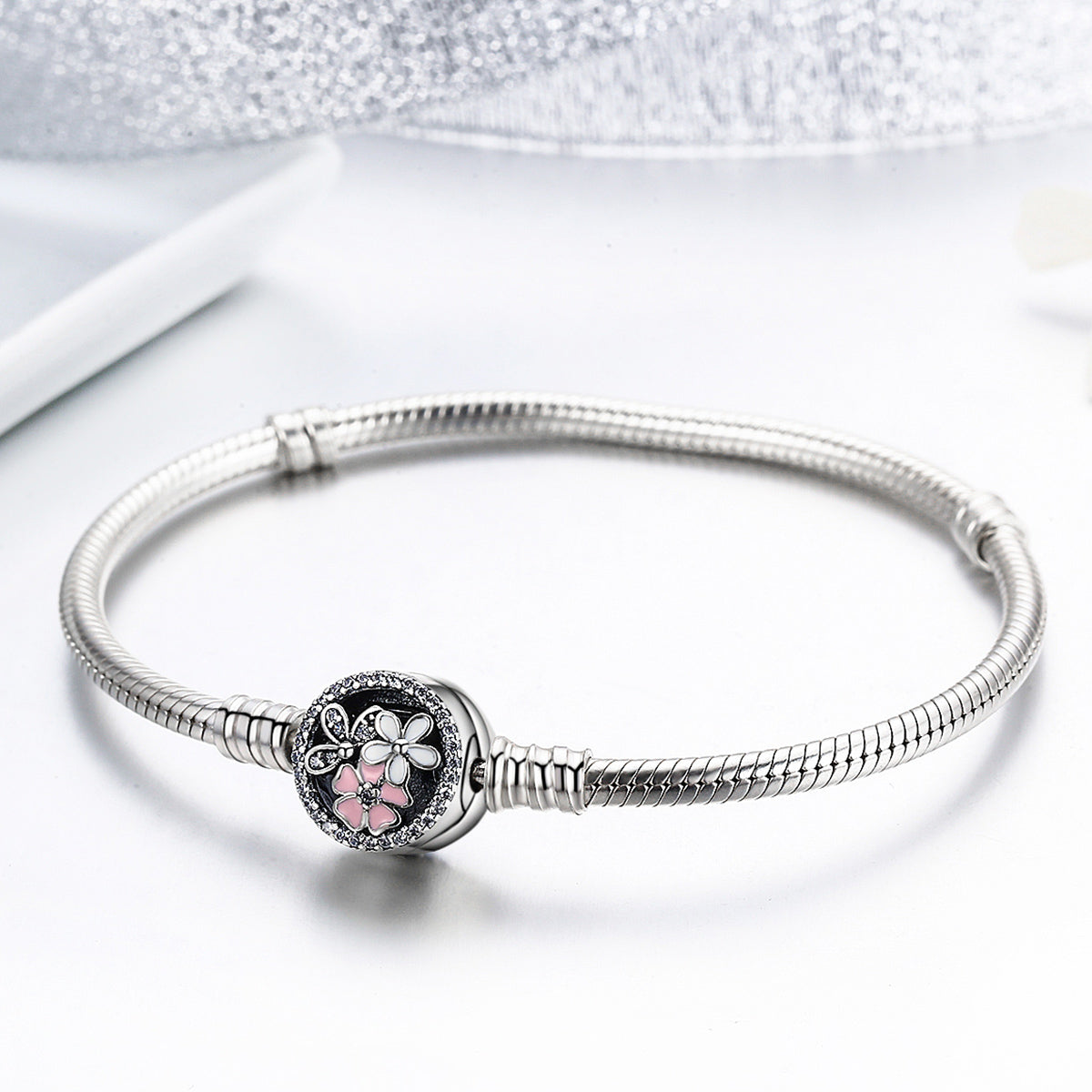925 Sterling Silver Bracelet 18CM for Women