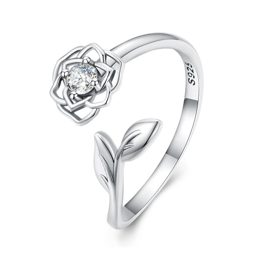 S925 Sterling Silver Pavé Setting CZ Ring for Women
