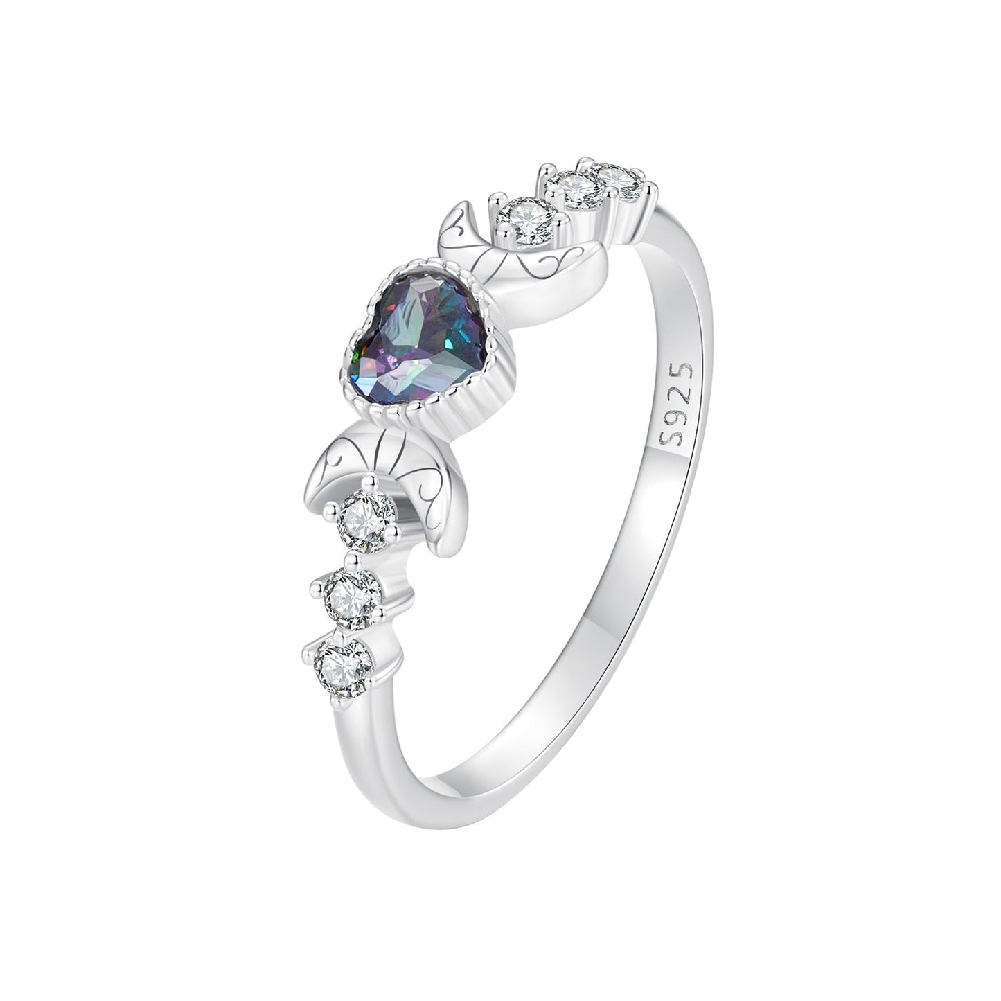 925 Sterling Silver Ring with Pavé Setting CZ, Size 7.0, Women’s Jewelry