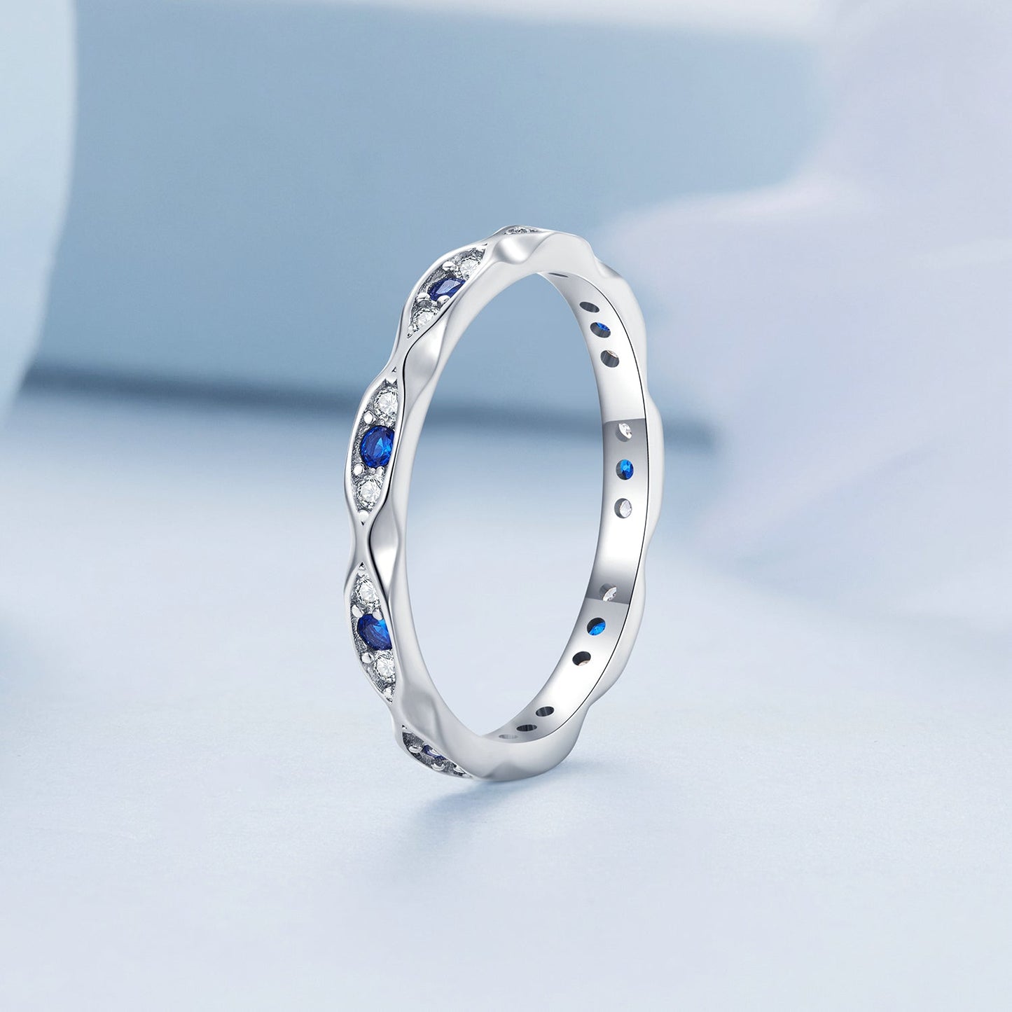 925 Sterling Silver Pavé Setting CZ Ring Size 6.0 for Women