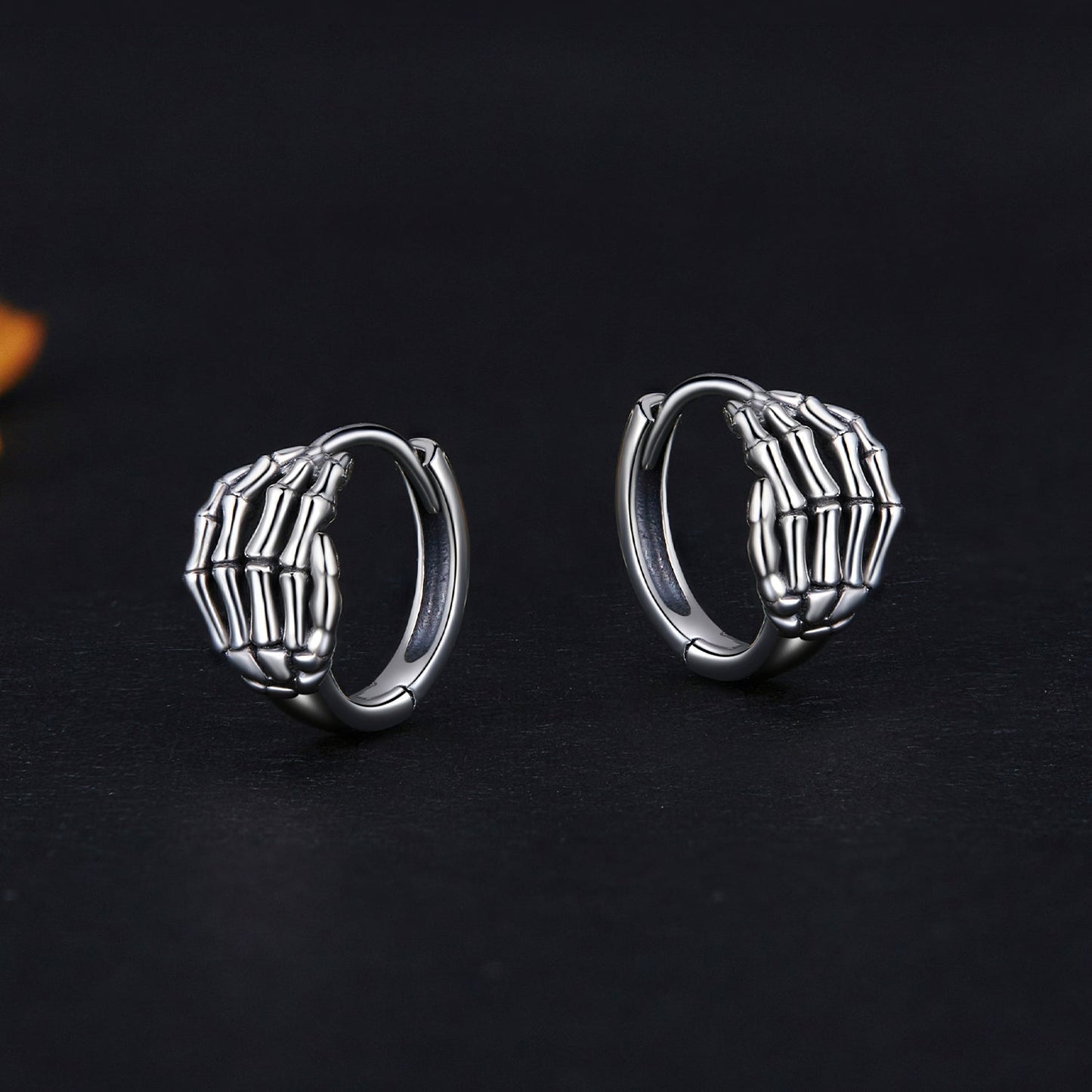 925 Sterling Silver Oxidized Earrings 12x7mm for Women