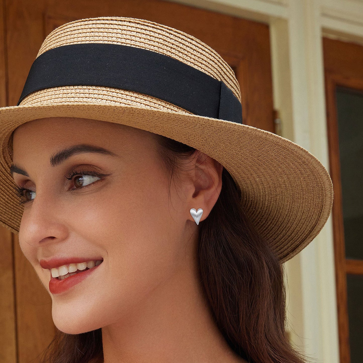 925 Sterling Silver Earrings with Platinum Plating for Women