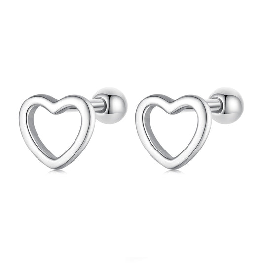 S925 Sterling Silver Earrings 0.6cm for Women