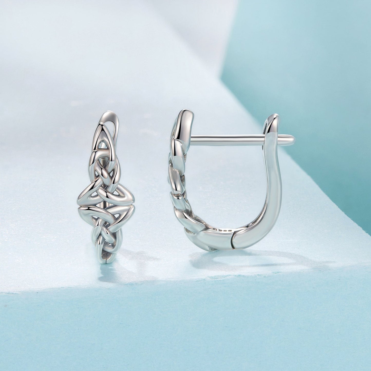 925 Sterling Silver Oxidized Silver Hoop Earrings 1.4*0.5cm for Women