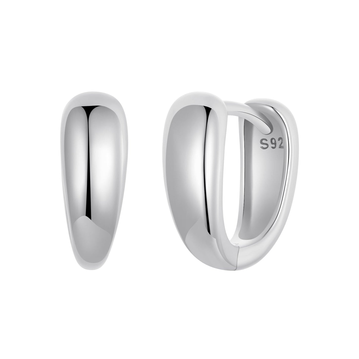 925 Sterling Silver Oxidized Earrings 12x5mm for Women