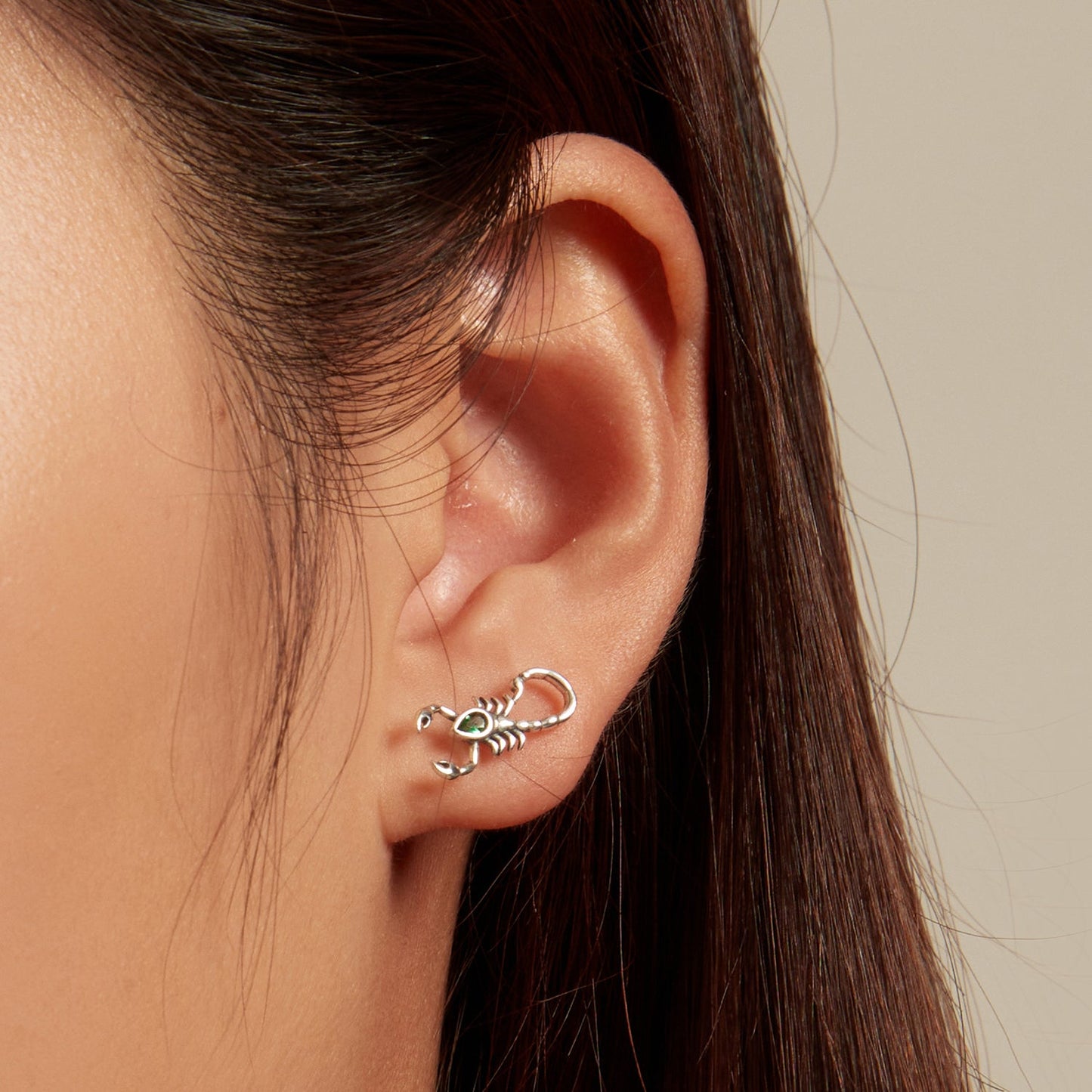 925 Sterling Silver Earrings with Pavé Setting CZ and Oxidized Finish for Women