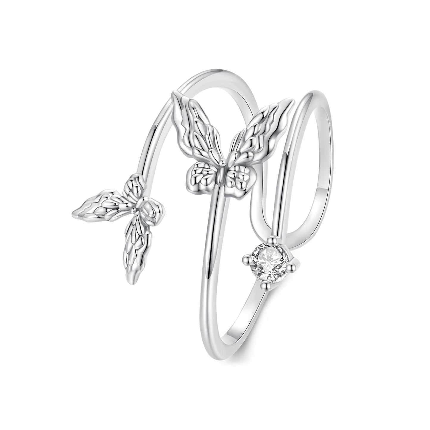 925 Sterling Silver Pavé Setting CZ Ring