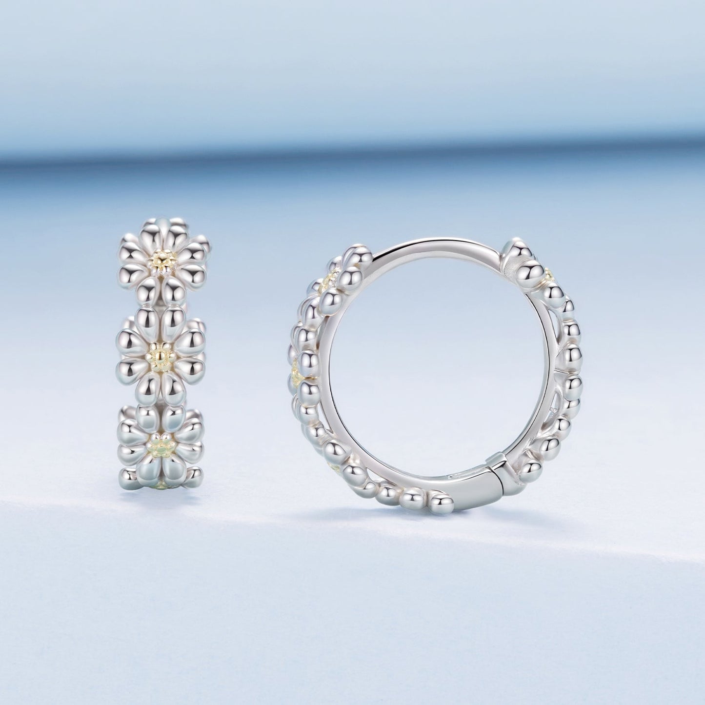 925 Sterling Silver Plated White Gold Earrings for Women