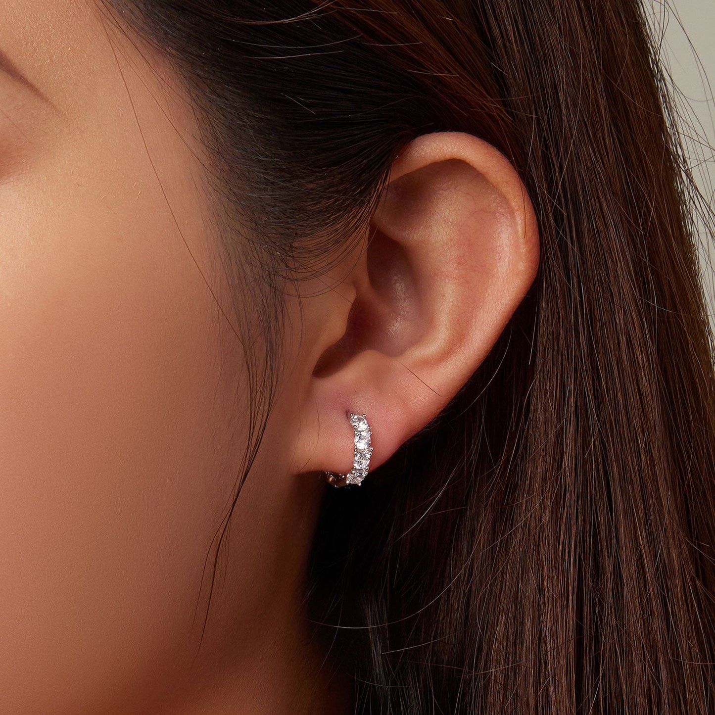 925 Sterling Silver Earrings with Pavé Setting CZ for Women