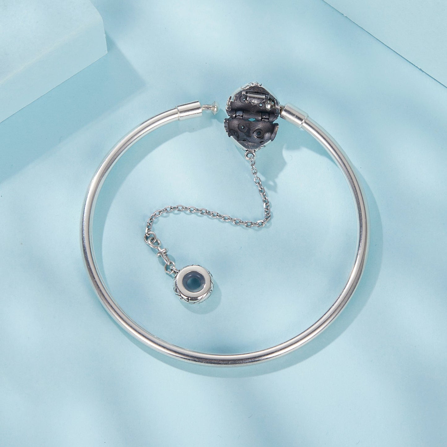 925 Sterling Silver Bracelet with Pavé Setting CZ, Size 17.0 for Women