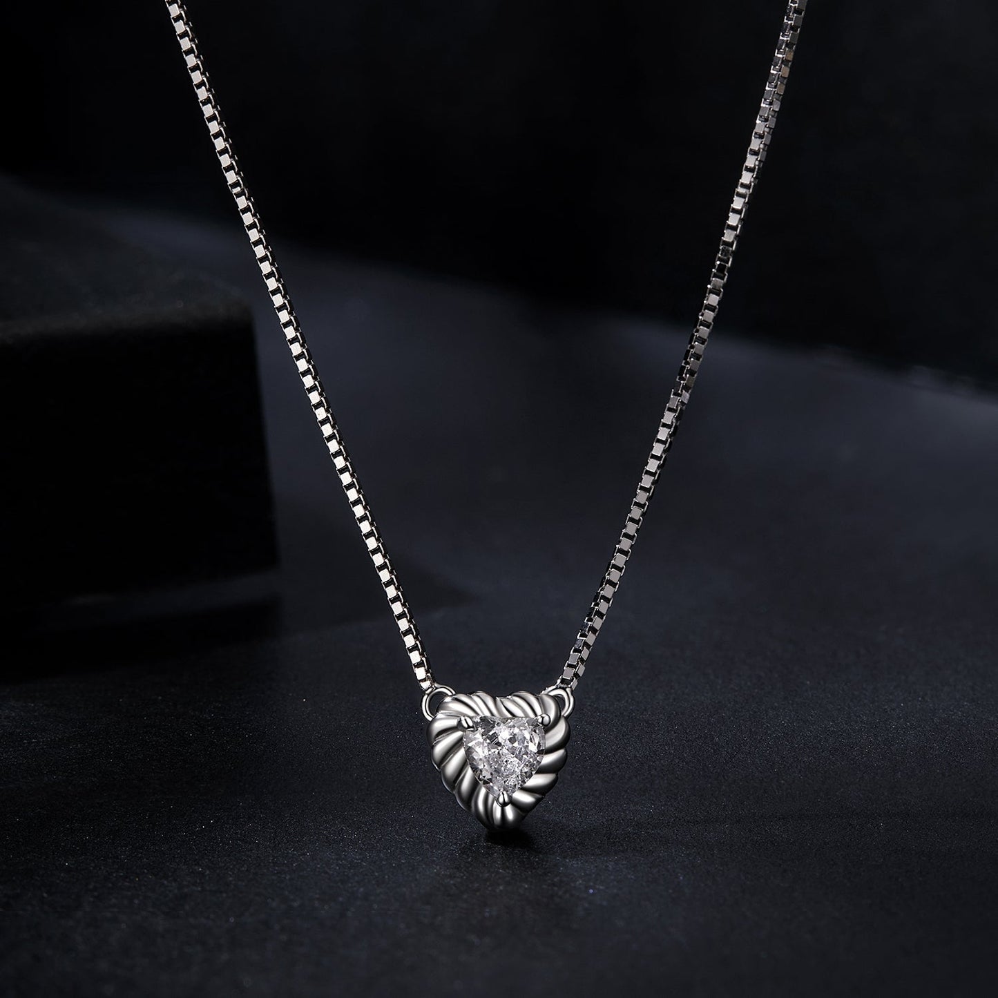 925 Sterling Silver 4mm 0.245ct Moissanite Necklace for Women