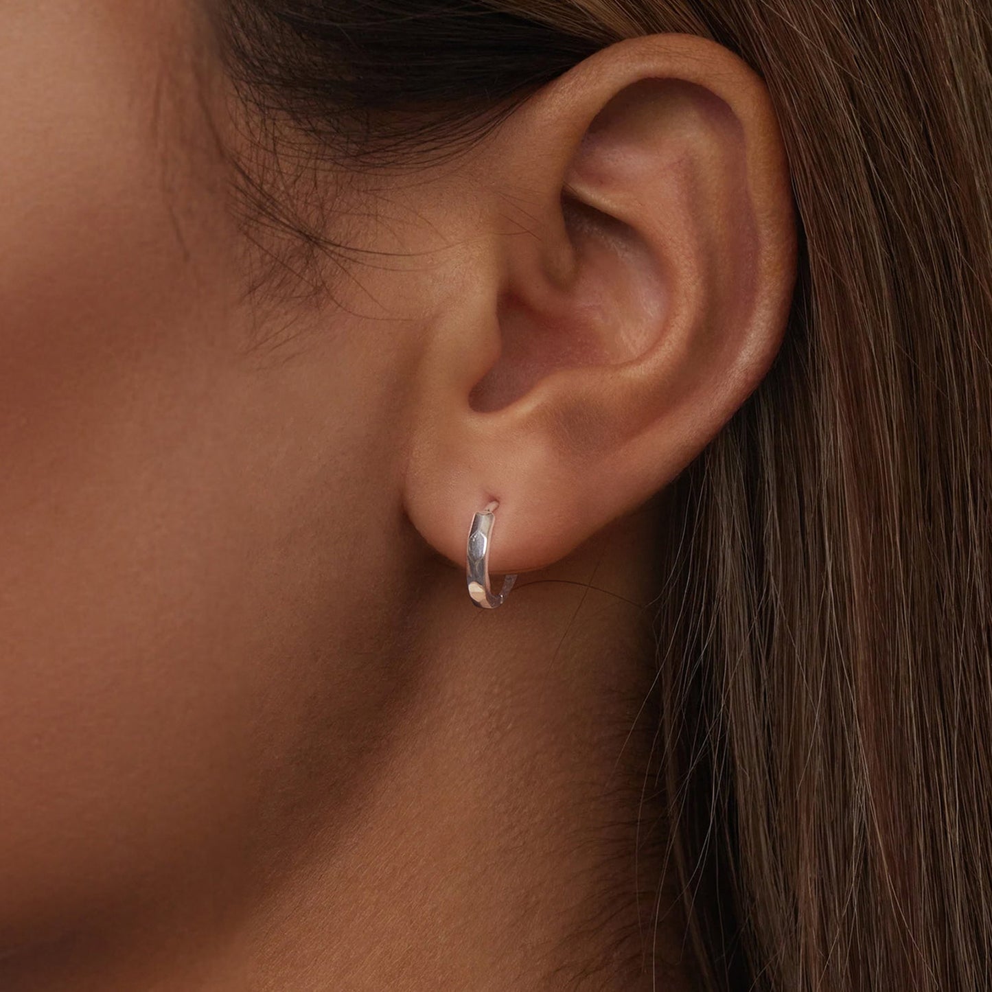 925 Sterling Silver Earrings 1.3*0.3cm for Women