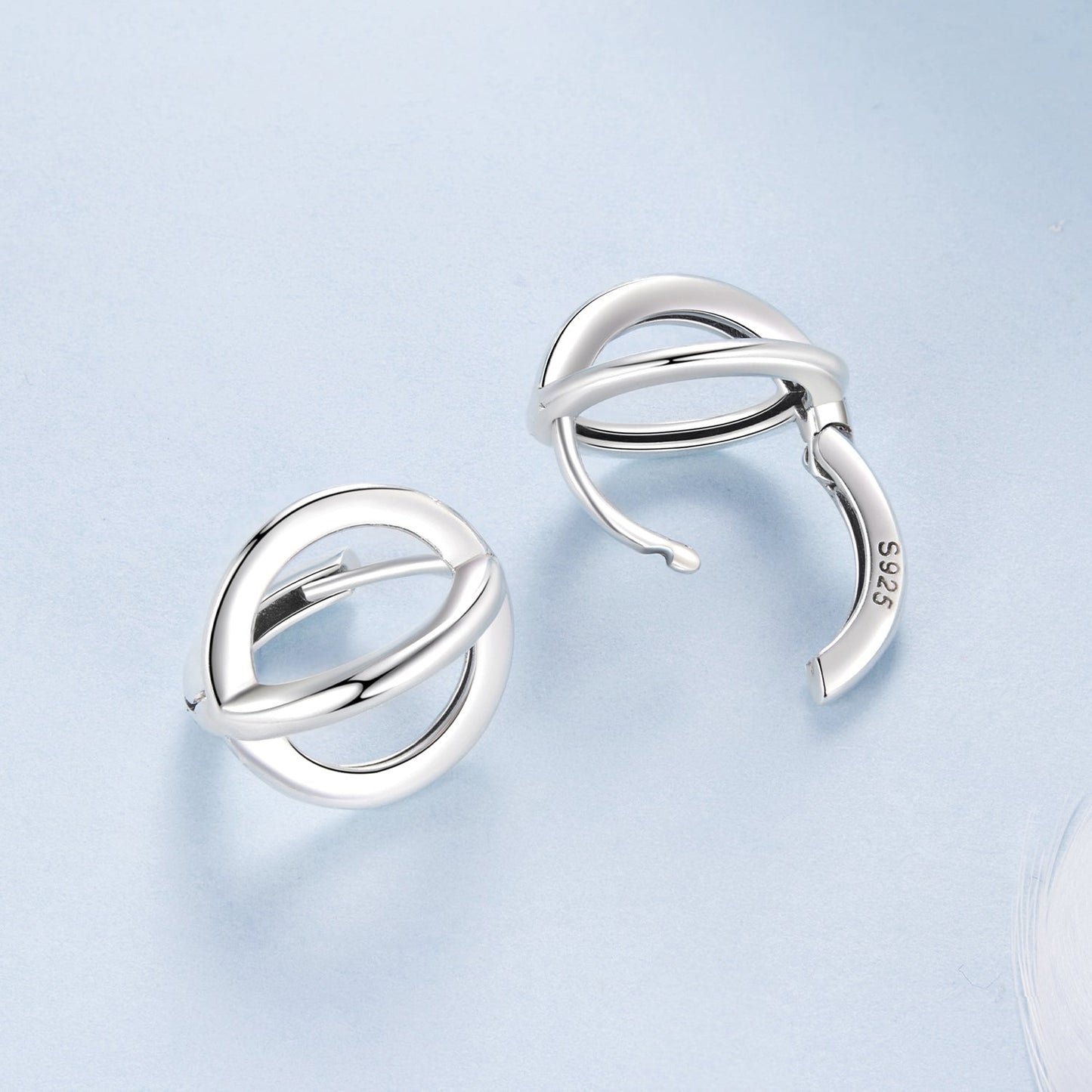 925 Sterling Silver Earrings - Oxidized Silver Finish, 1.3cm for Women