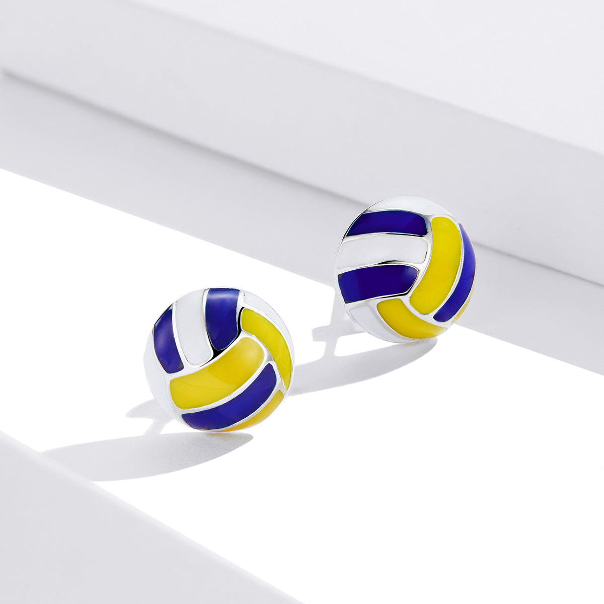 925 Sterling Silver Oxidized Enamel Earrings for Women