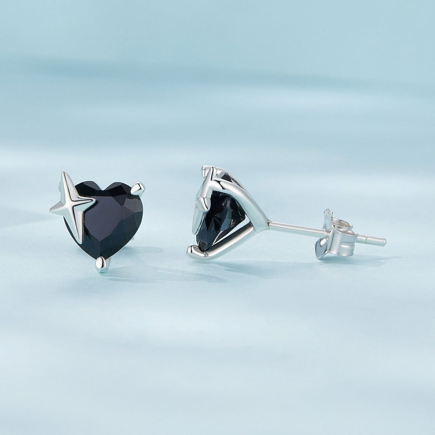 925 Sterling Silver Earrings with Pavé Setting and CZ