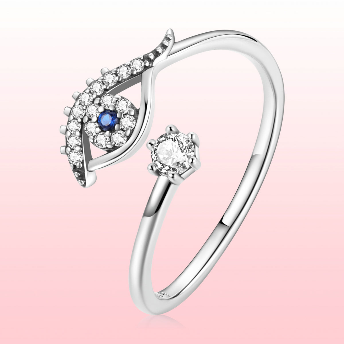 S925 Sterling Silver Pavé Set CZ Oxidized Silver Ring